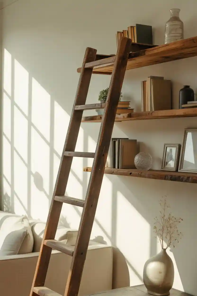 30 Upcycled Bookshelf Ideas 3 Ladder Shelf Bookcase