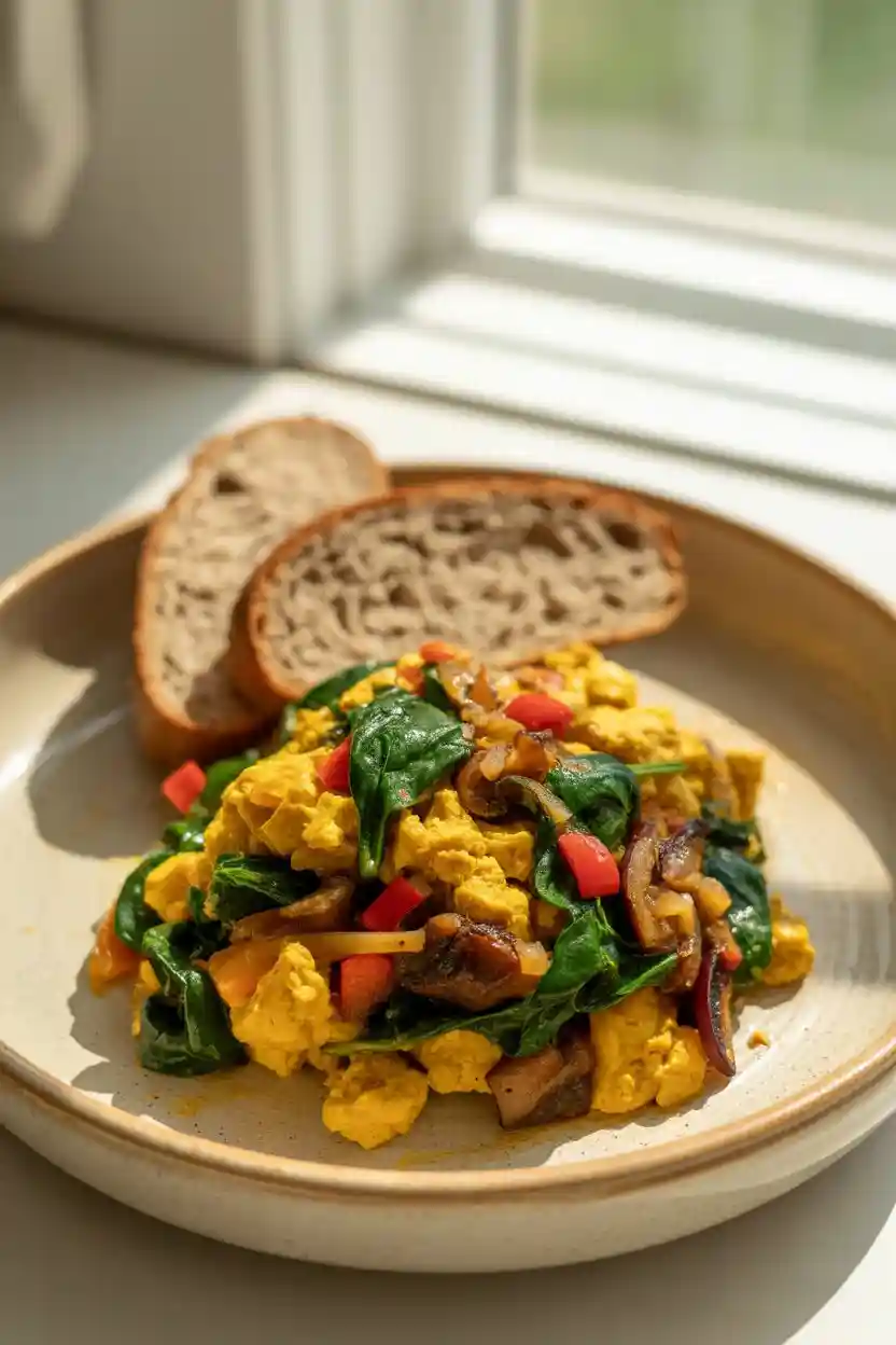 25 Delicious Vegan Breakfast Ideas That Everyone Will Love 3 Scrambled Tofu with Vegetables