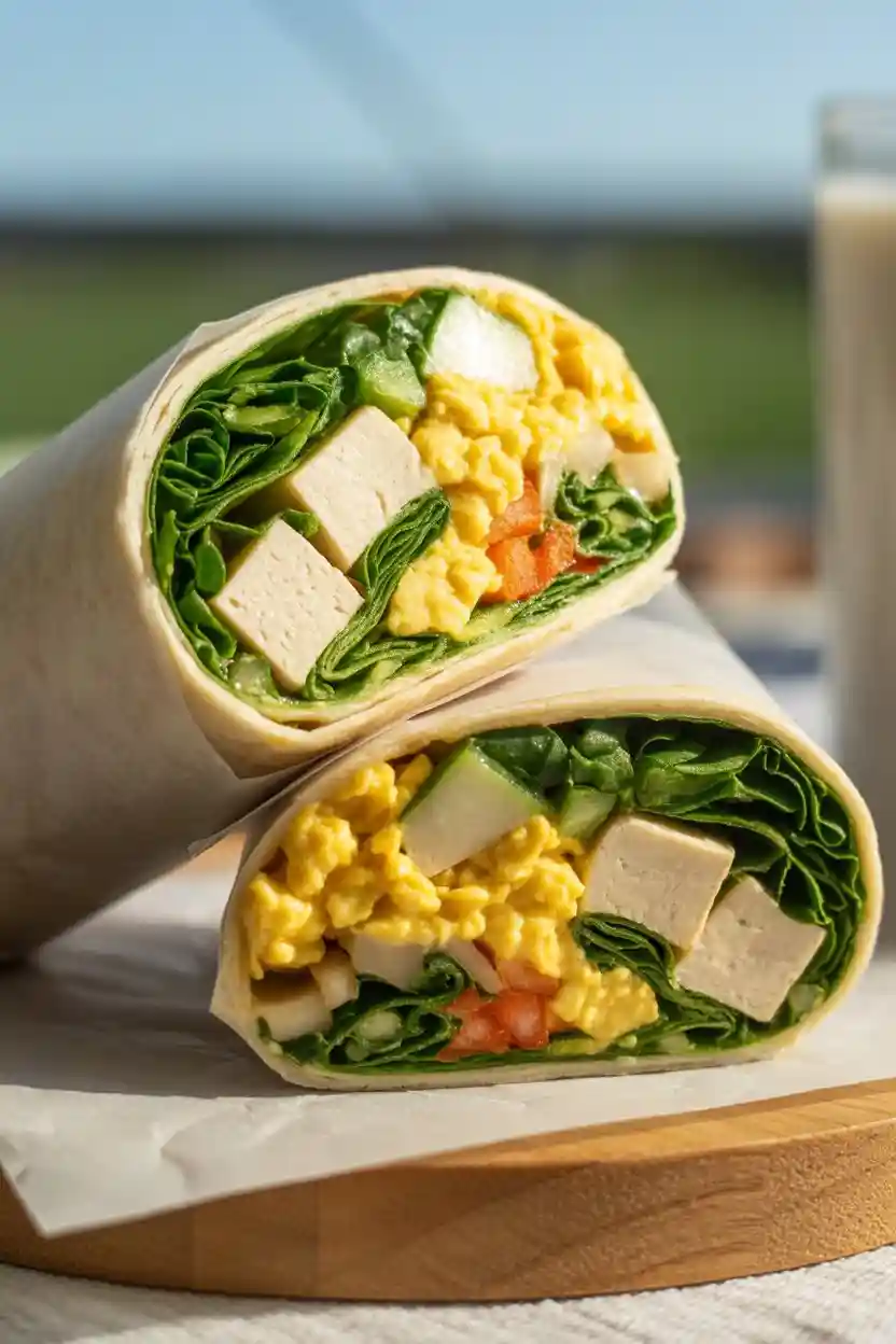 25 Delicious Vegan Breakfast Ideas That Everyone Will Love 14 Tofu Breakfast Wrap