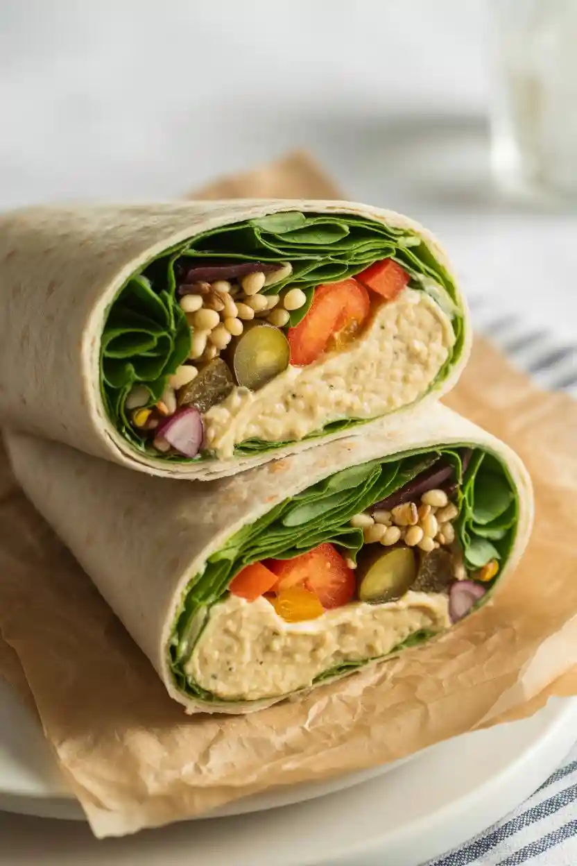 25 Delicious Vegan Breakfast Ideas That Everyone Will Love 26 Vegan Breakfast Wrap with Hummus