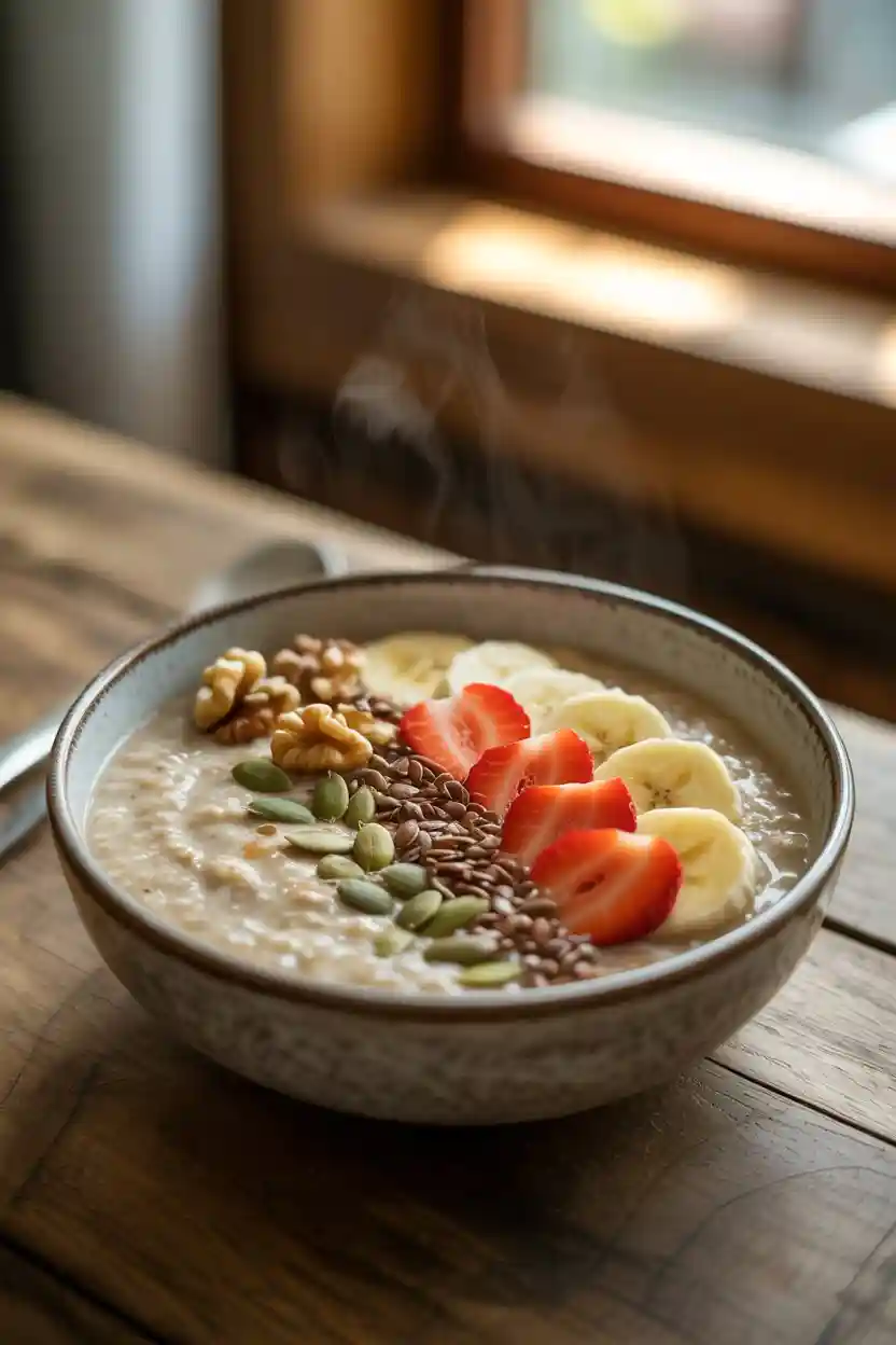 25 Delicious Vegan Breakfast Ideas That Everyone Will Love 8 Vegan Porridge with Nuts and Seeds