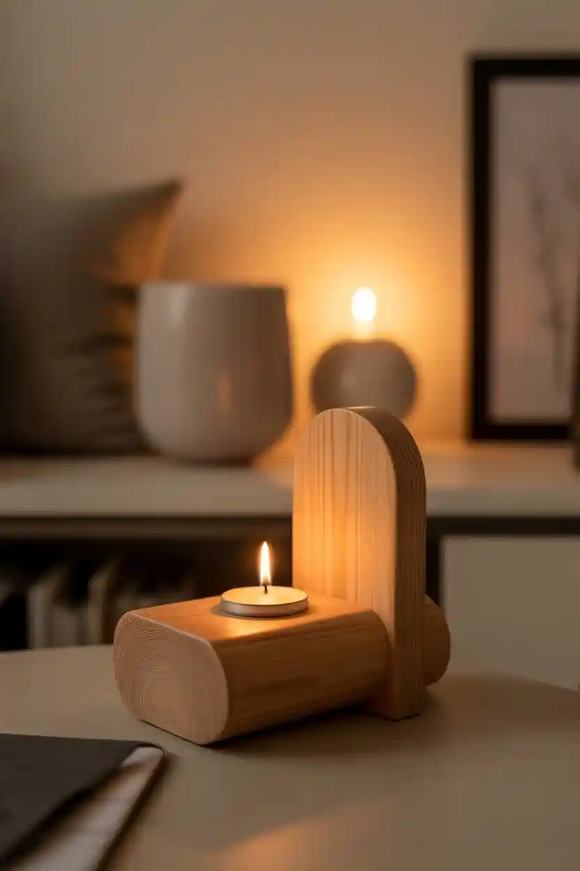 30 Weekend Craft Project Ideas 14 Wooden Candle Holder Craft Project