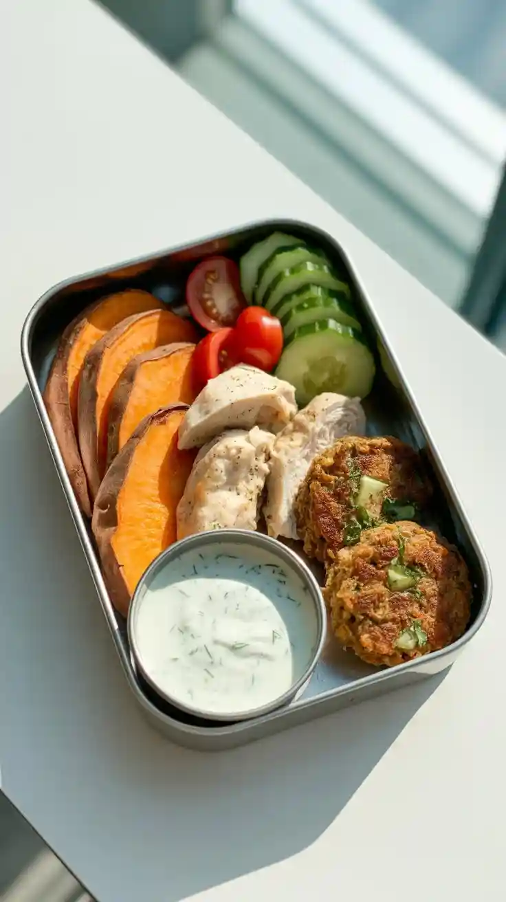 Baked Falafel with Salad