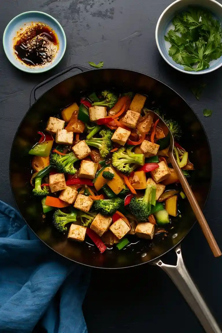 30 Easy to Make Vegetarian Lunch Ideas 4 Tofu and Vegetable Stir-Fry