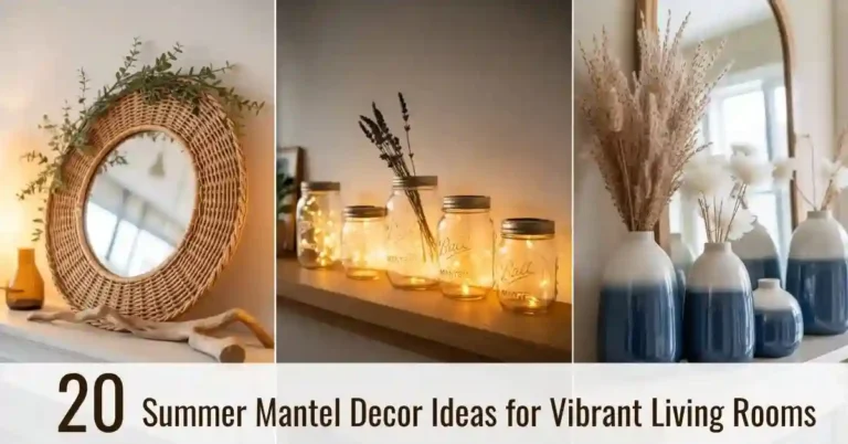 20 Summer Mantel Decor Ideas for Vibrant Living Rooms