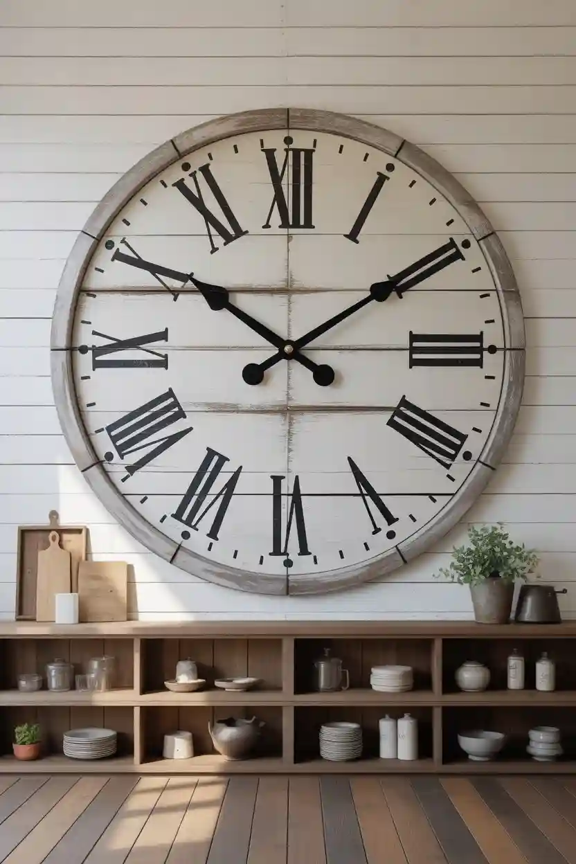 A Large Farmhouse Clock