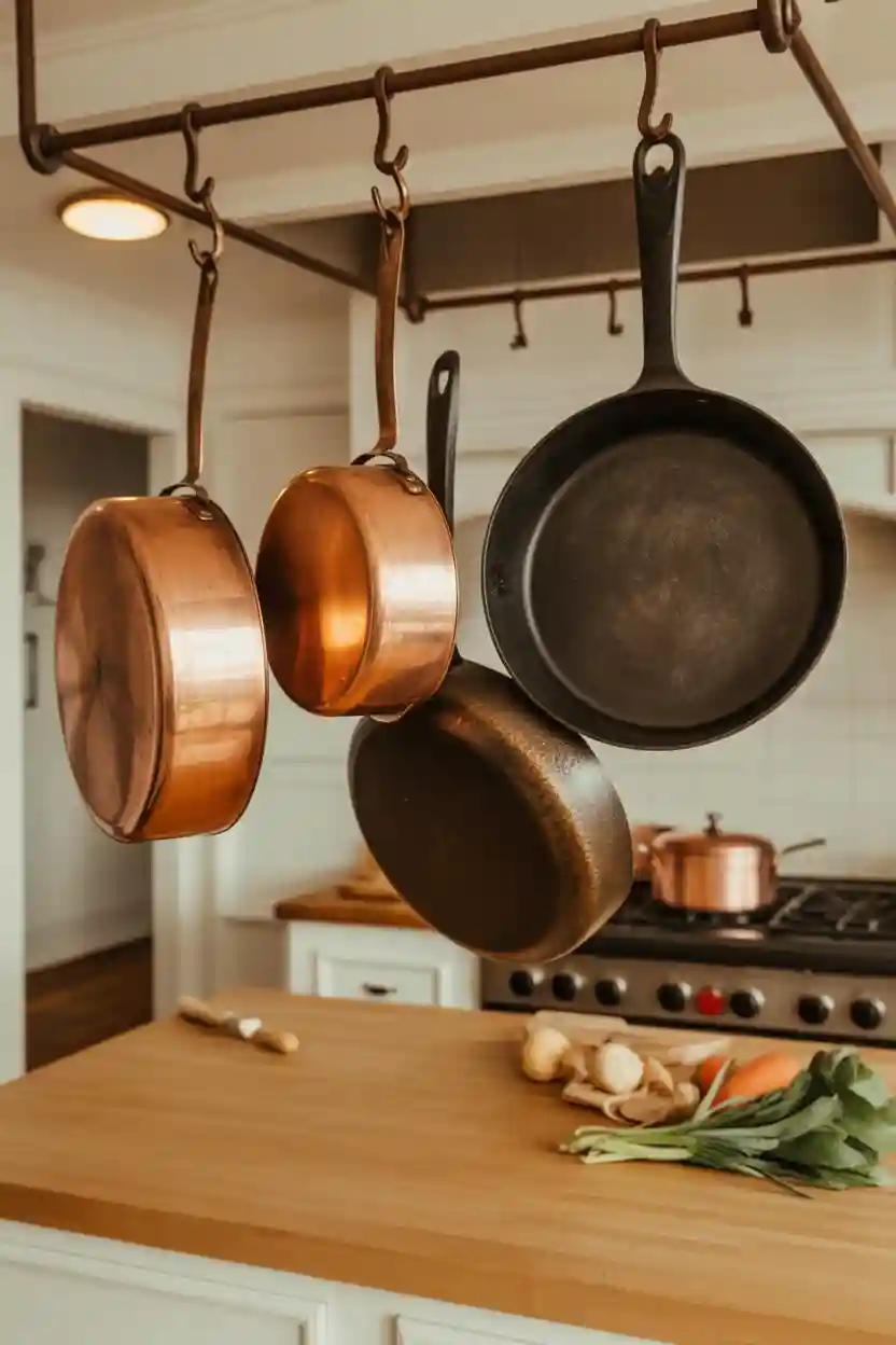 Copper or Cast Iron Cookware Display