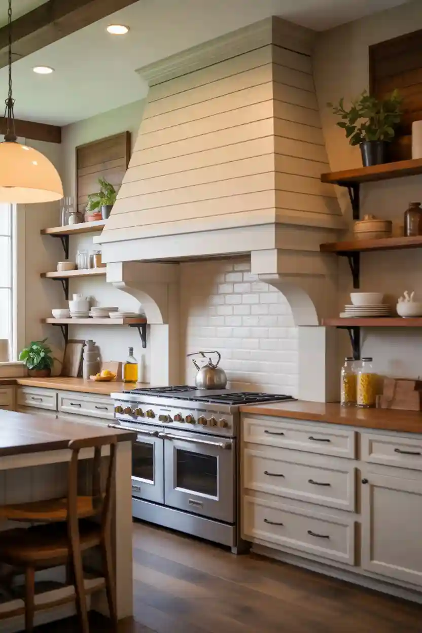 Farmhouse-Style Range Hood