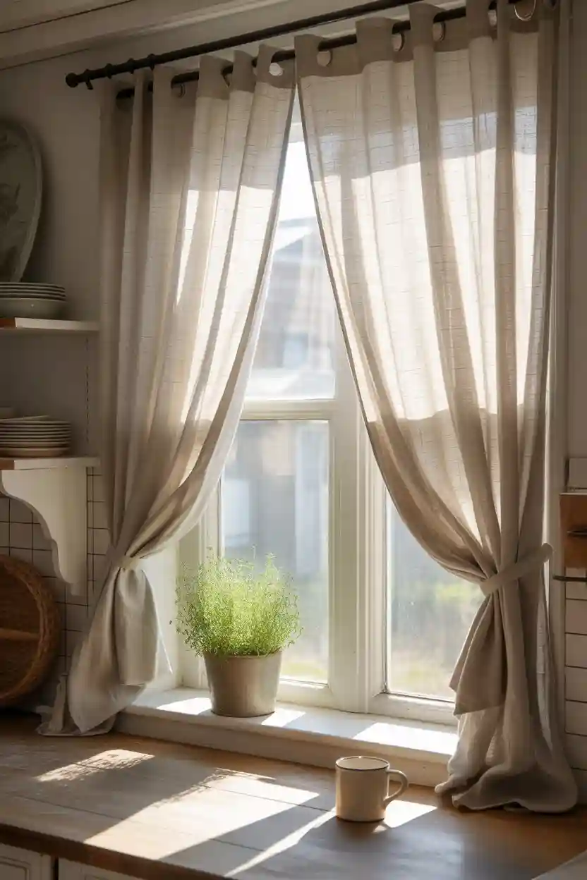Farmhouse-Style Window Treatments