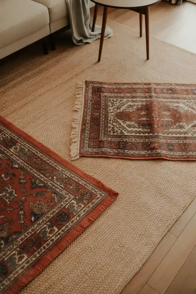 25 Budget Apartment Decor Ideas 6 Layered Rugs