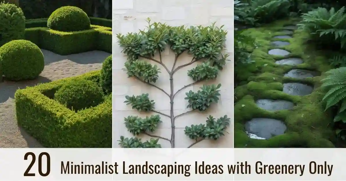 20 Minimalist Landscaping Ideas 1 Minimalist Landscaping Ideas with Greenery Only