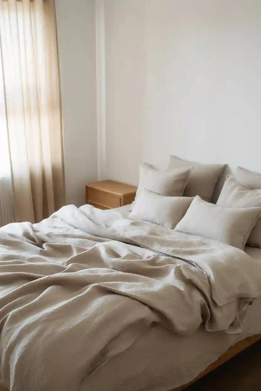 25 Scandinavian Bedroom Decor Ideas 2 Neutral Linen Bedding