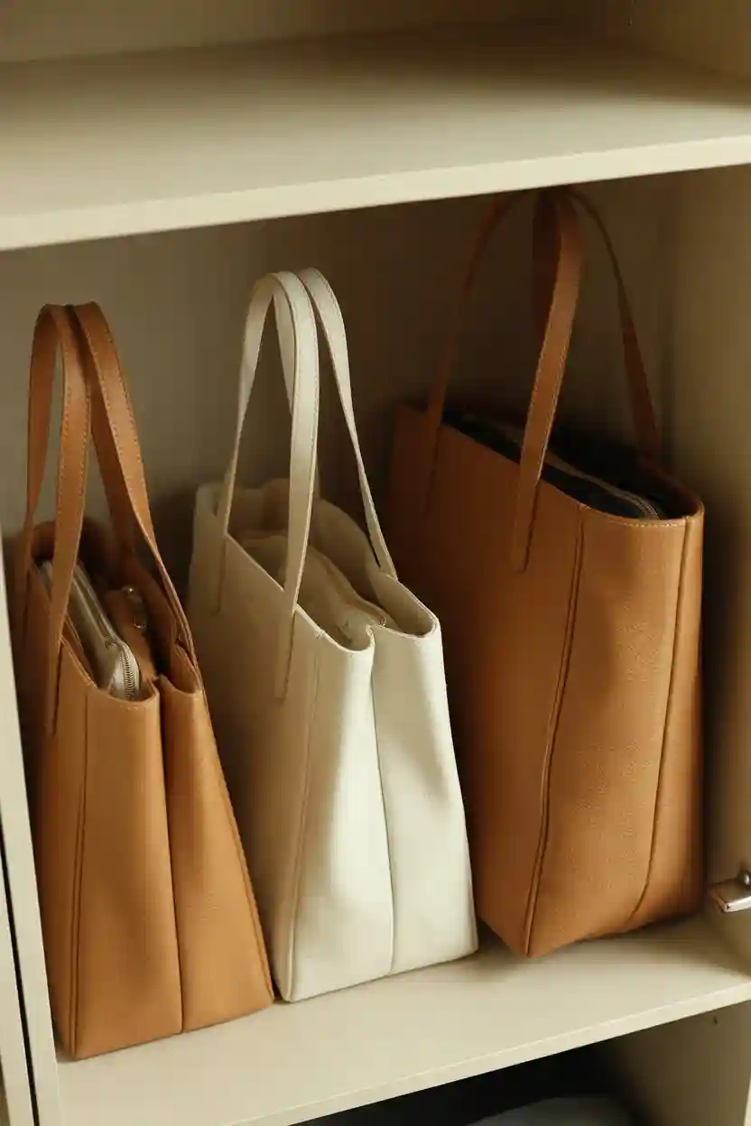 25 Wardrobe Organization Tips 22 Store Bags Inside Each Other When Possible