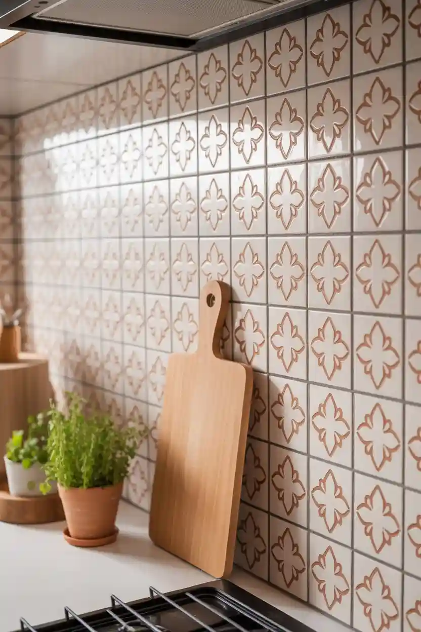 25 Budget Apartment Decor Ideas 11 Temporary Tile Stickers in the Kitchen or Bathroom