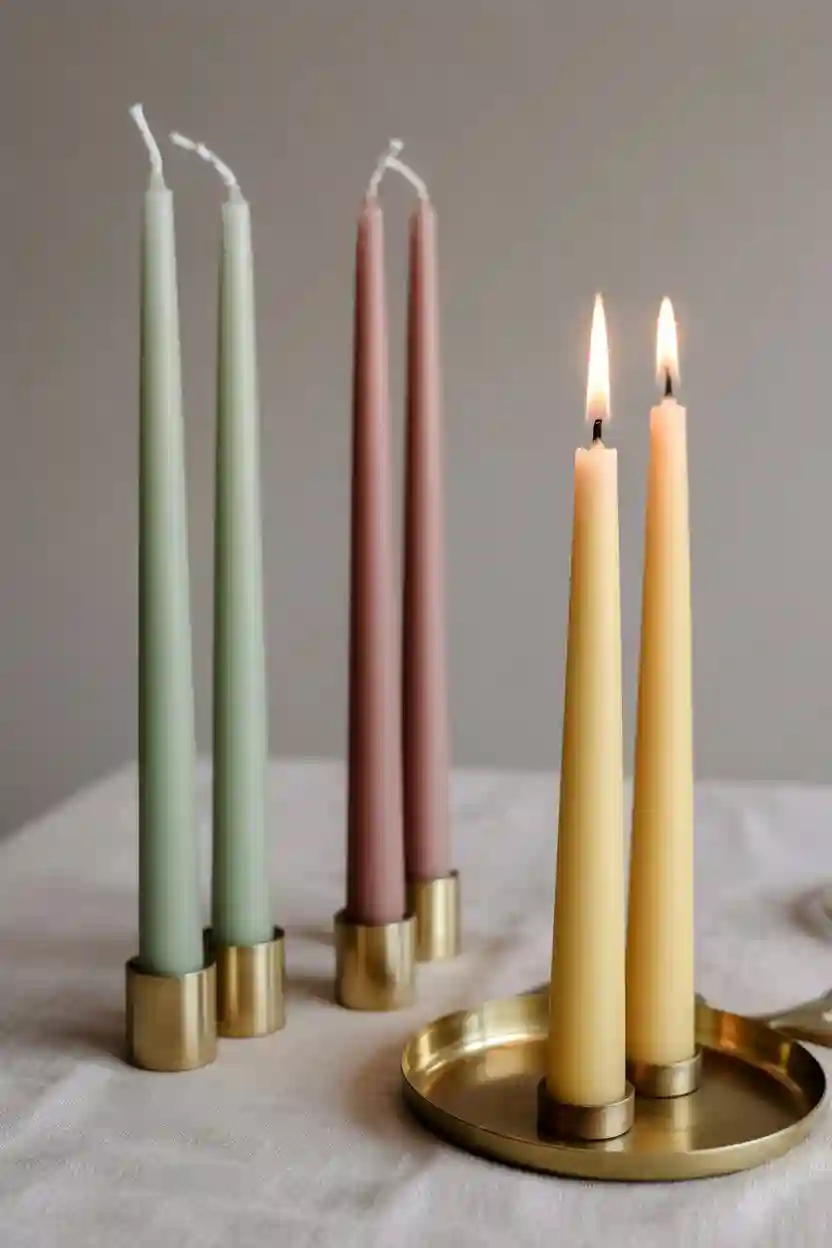24 Cozy Handmade Gift Ideas 15 Beeswax Taper Candles