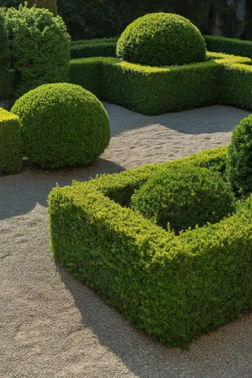 20 Minimalist Landscaping Ideas 5 Boxwood Geometric Shapes