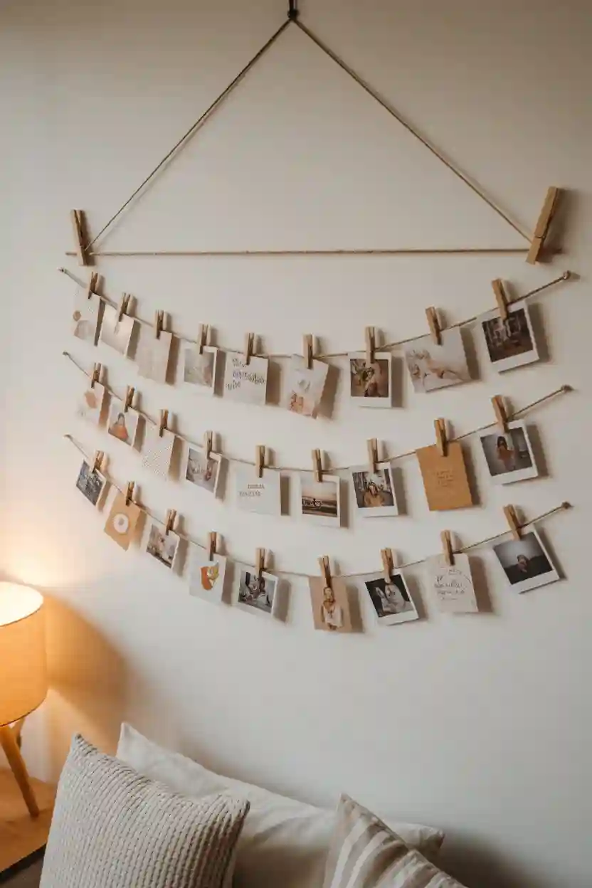 20 Affordable Craft Ideas Under $10 19 Clothespin Photo Display