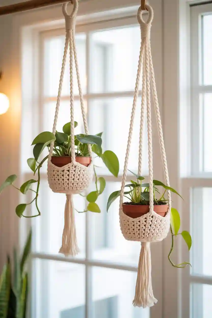 24 Cozy Handmade Gift Ideas 10 Crochet Plant Hanger