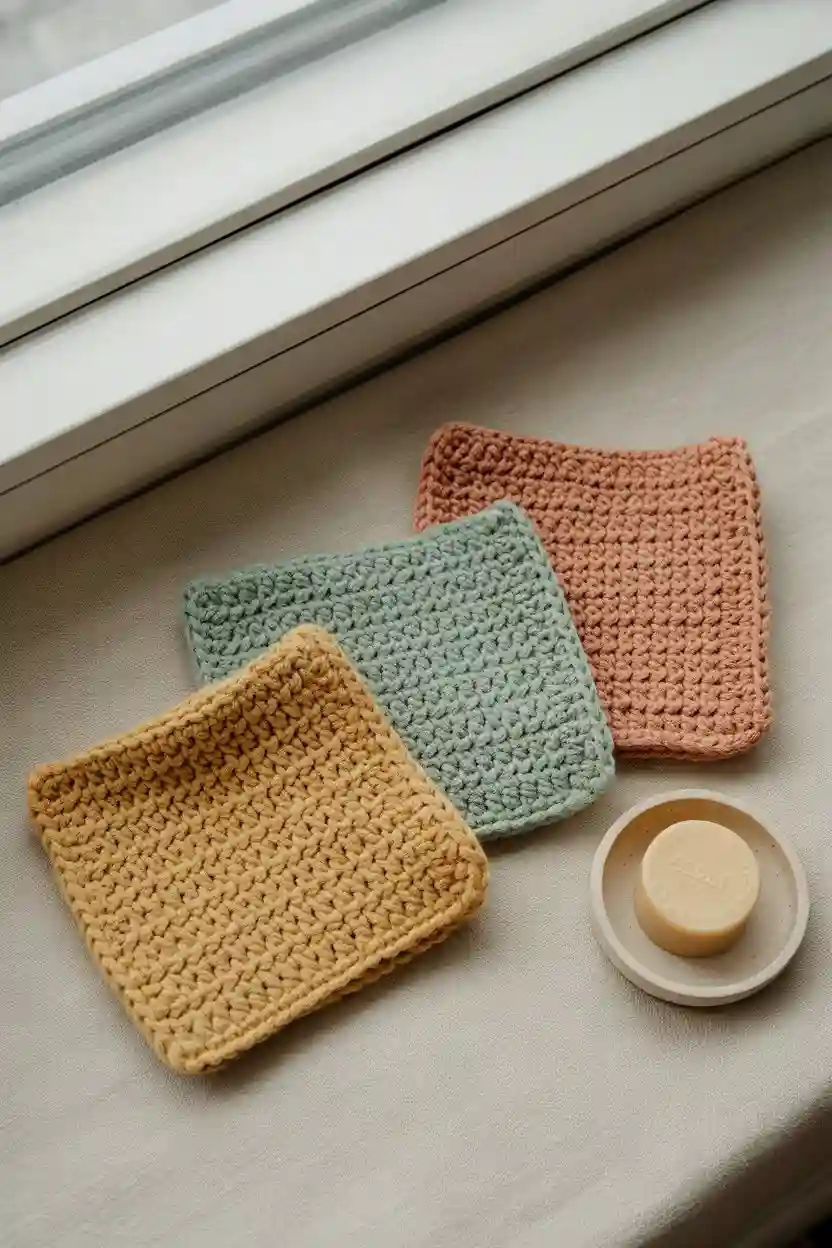 24 Cozy Handmade Gift Ideas 2 Crocheted Cotton Dishcloths