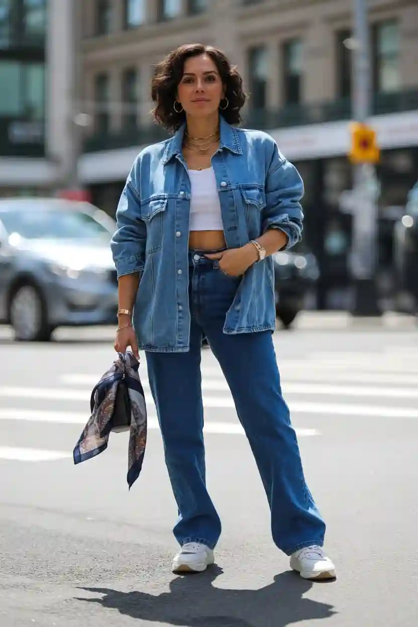 Denim-on-Denim with Accessories