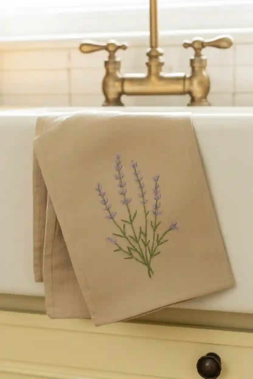 24 Cozy Handmade Gift Ideas 5 Embroidered Linen Tea Towels