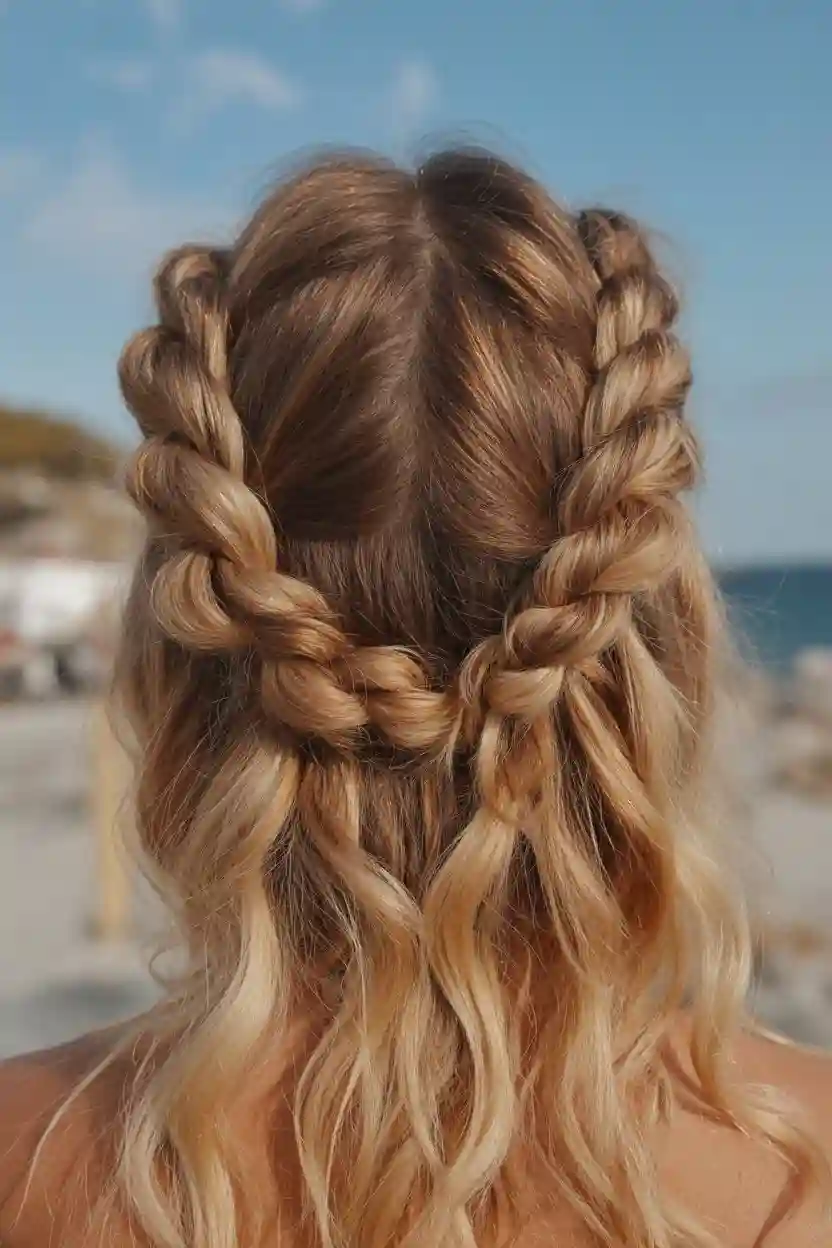 20 Summer Hairstyles Ideas 15 Half-Up Space Twist