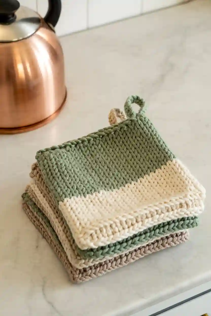 24 Cozy Handmade Gift Ideas 25 Hand-Knitted Pot Holders