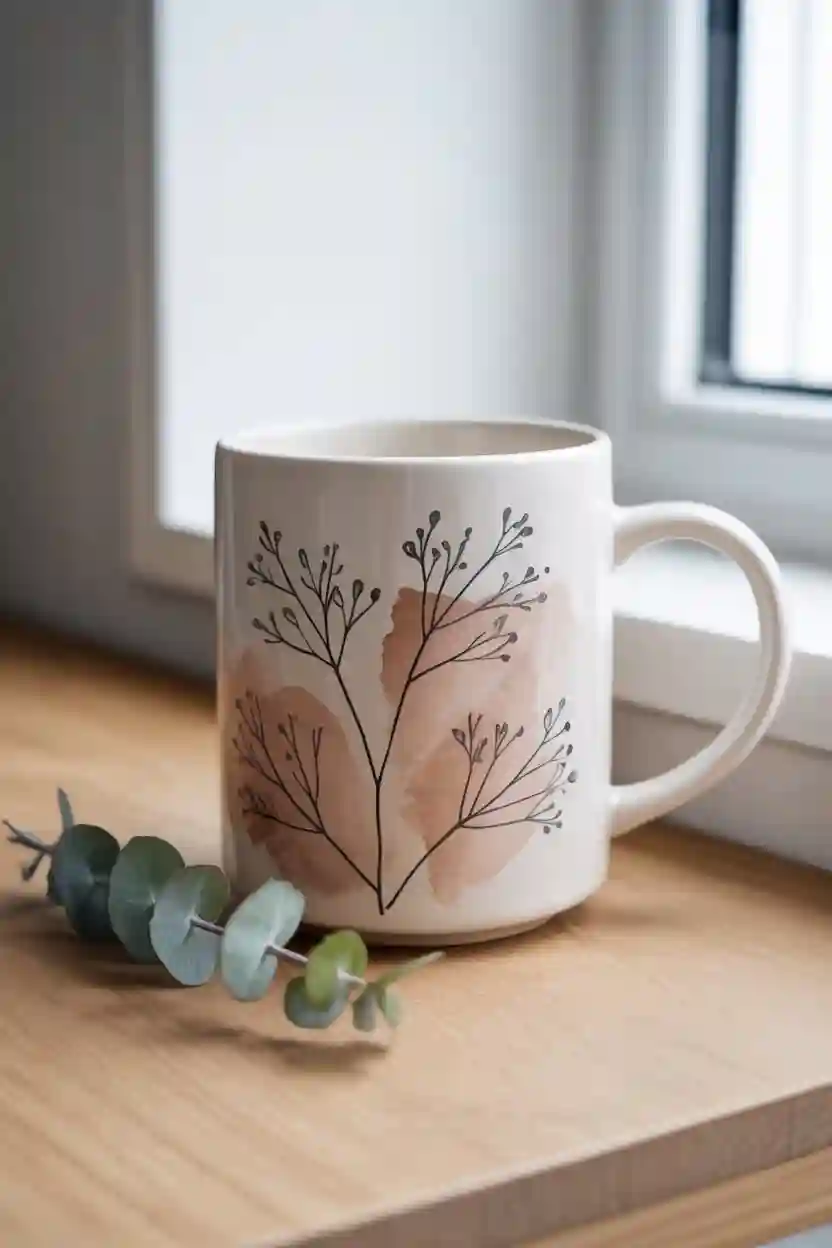 24 Cozy Handmade Gift Ideas 11 Hand-Painted Ceramic Mugs