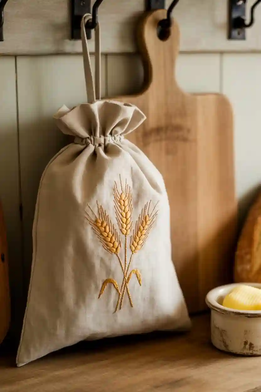 24 Cozy Handmade Gift Ideas 24 Linen Bread Bag