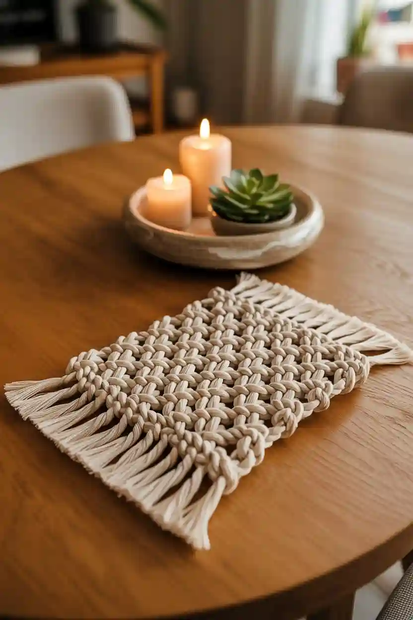 20 DIY Table Centerpiece Ideas 20 Macrame Table Centerpiece