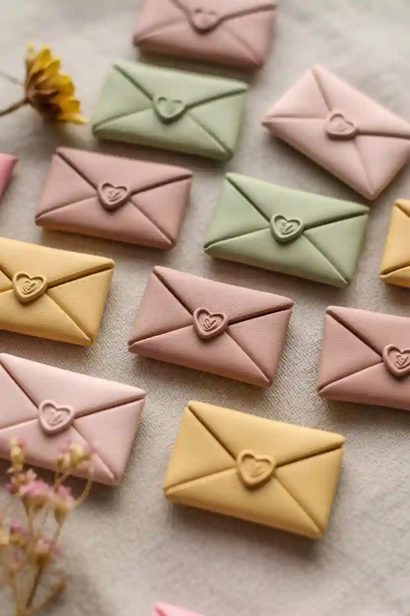Miniature Clay Envelopes and Letters