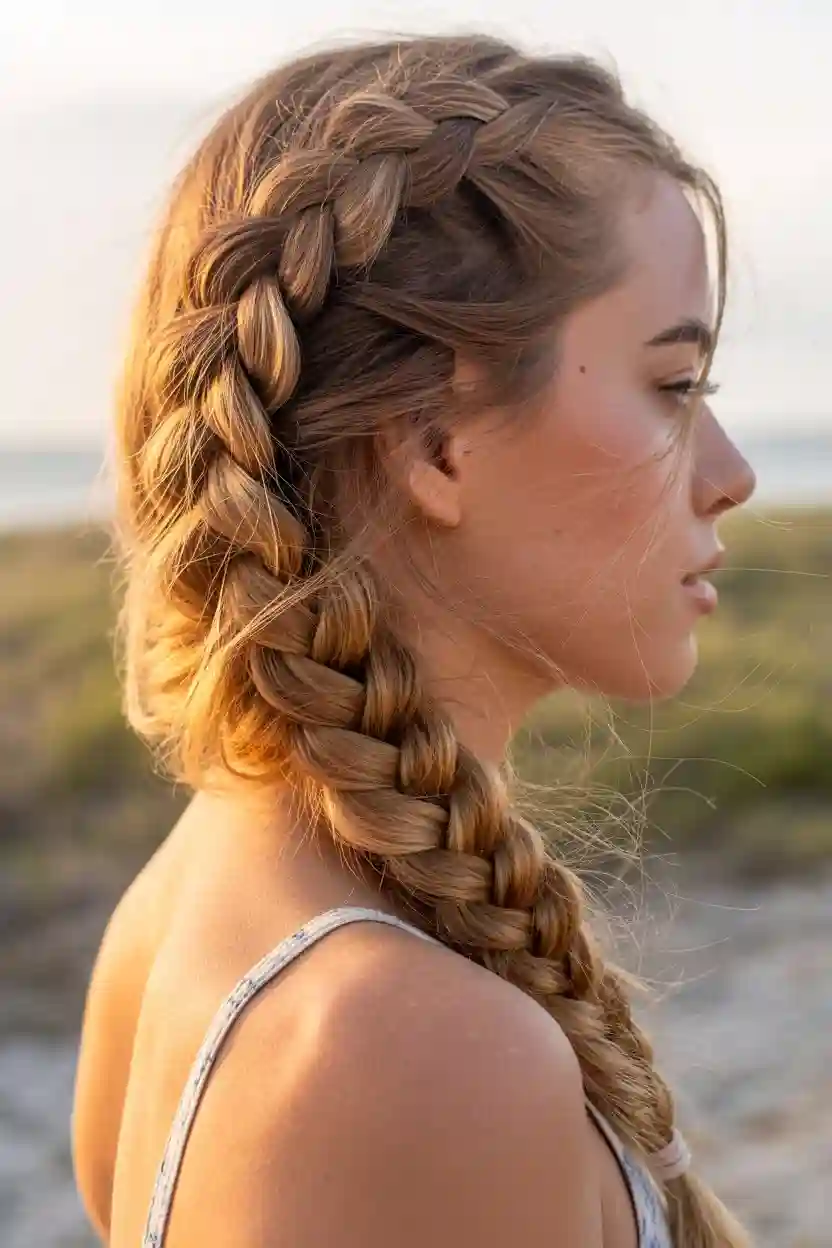 20 Summer Hairstyles Ideas 12 Side Swept Fishtail Braid