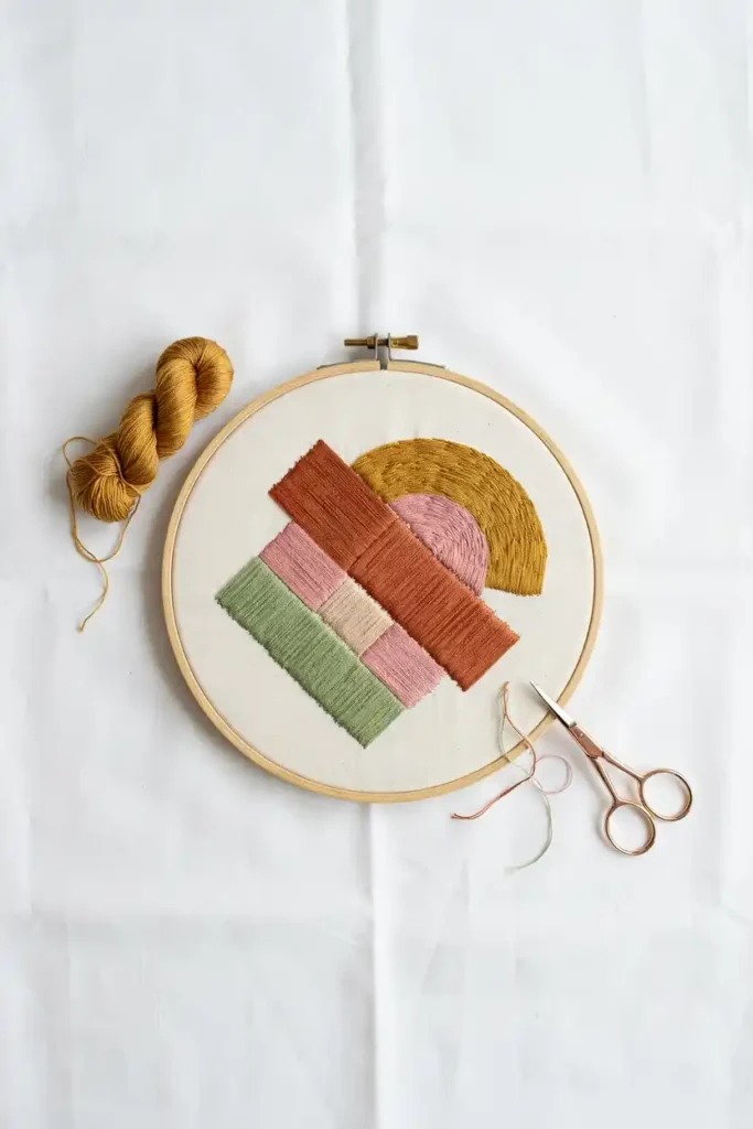 12 Modern Embroidery Patterns Ideas 2 Abstract Color Block Embroidery