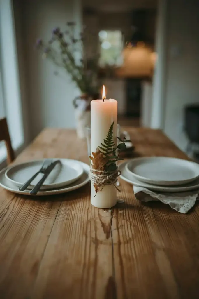 12 DIY Seasonal Accessories Ideas 12 Botanical Candle Wraps