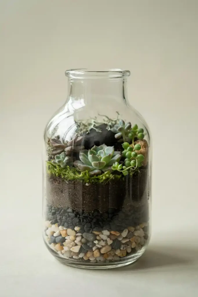 12 DIY Upcycled Bottles Decor Ideas 11 Bottle Terrariums