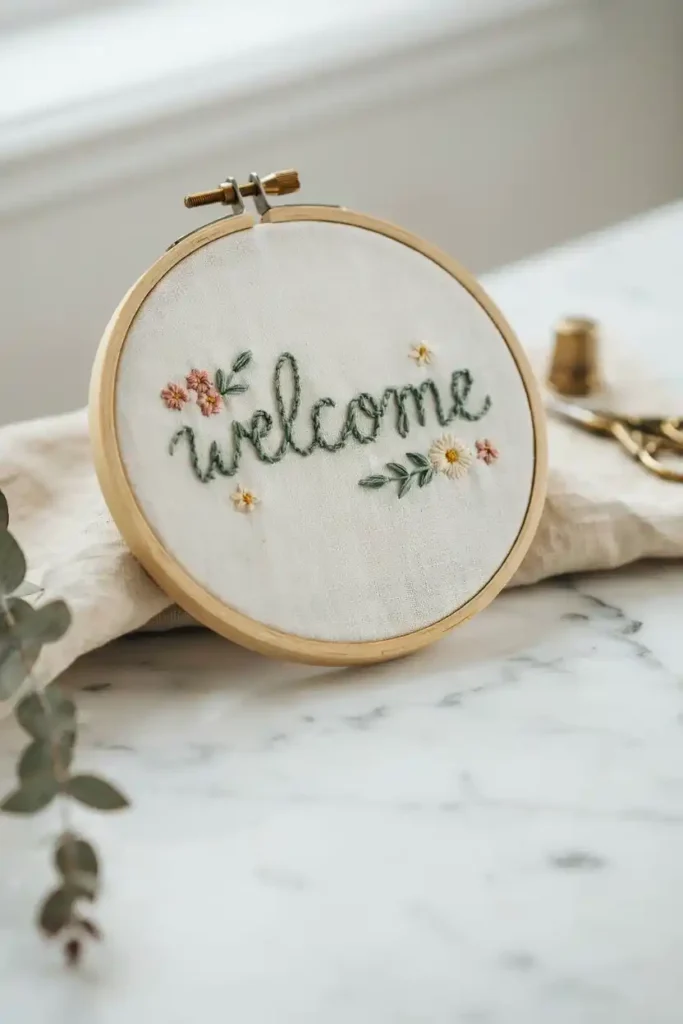 12 Modern Embroidery Patterns Ideas 11 Embroidered Typography and Quotes