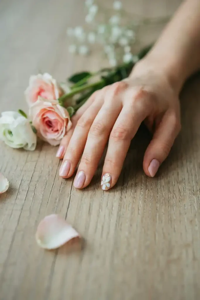 12 Chic Nail Art Ideas 11 Floral Accent Chic Nails