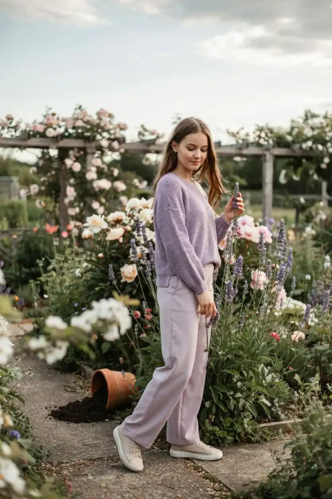 12 Monochrome Outfit Ideas 12 Lavender Soft Spring Set