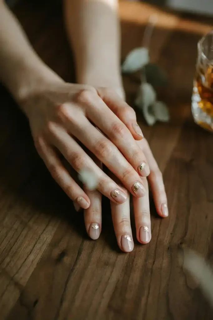 12 Chic Nail Art Ideas 8 Metallic Gold Accents