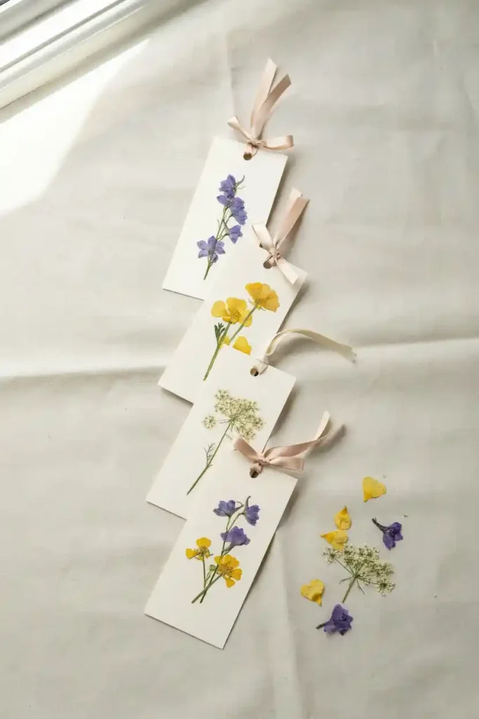 Pressed Flower Bookmarks