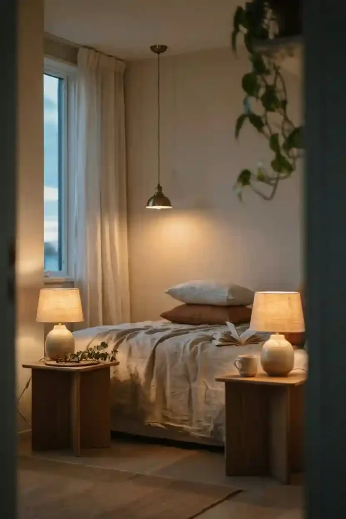 12 Aesthetic Bedroom Decor Ideas 3 Soft Ambient Lighting with Warm Bulbs