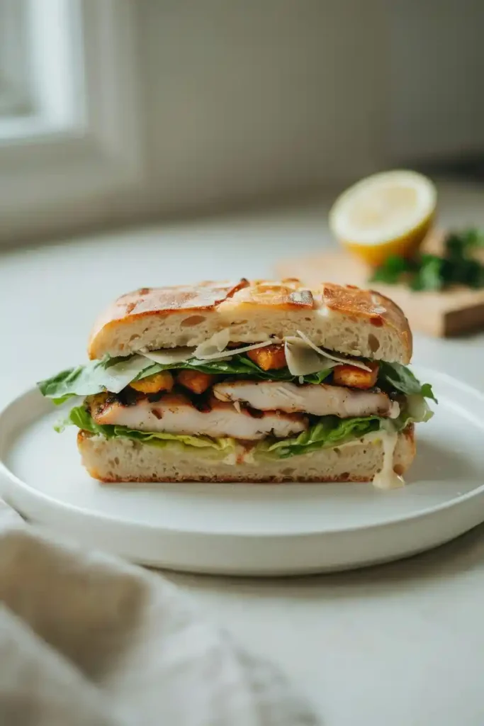 16 Creative Sandwich Recipe Ideas 11 Chicken Caesar Sandwich