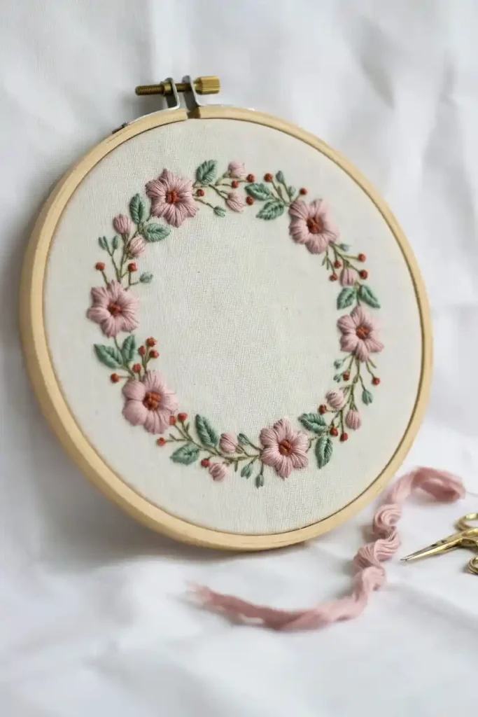 Embroidered Hoop Art
