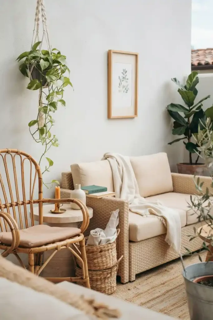 Mix Different Wicker Styles for an Eclectic Collected Look
