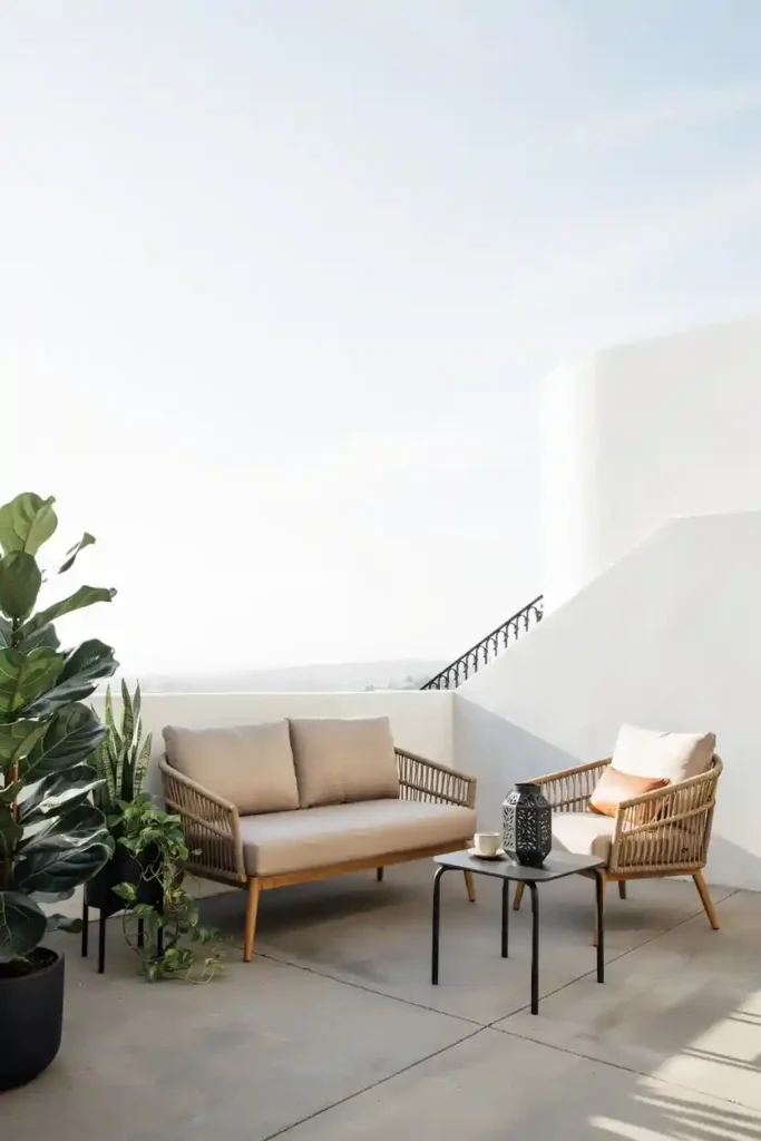 Mix Wicker and Metal Accents for an Industrial Modern Look