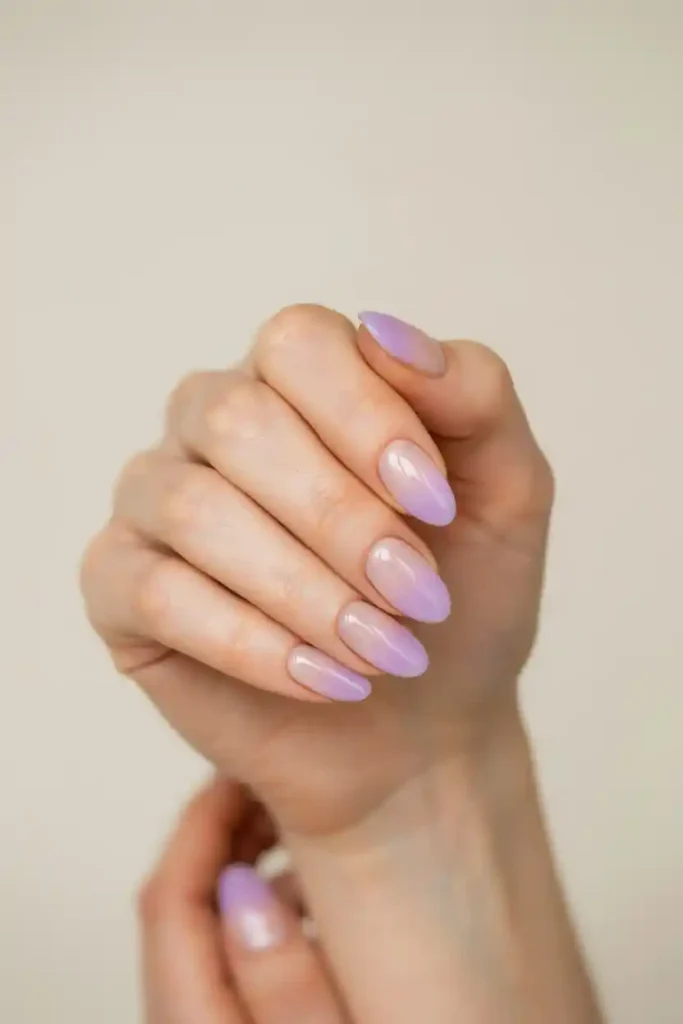 16 Top Trendy Long Nail Designs 3 Soft Lavender Ombre