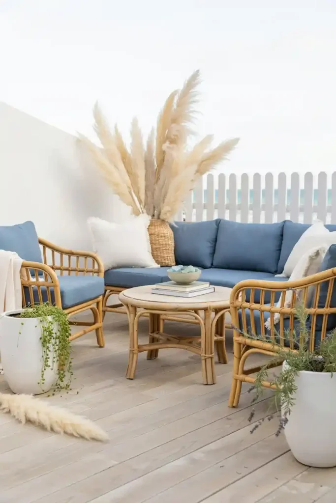 Style Wicker Furniture with a Coastal Color Palette