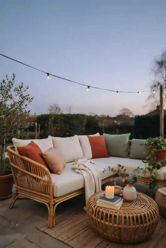 Wicker Sectional for a Cozy Outdoor Living Room