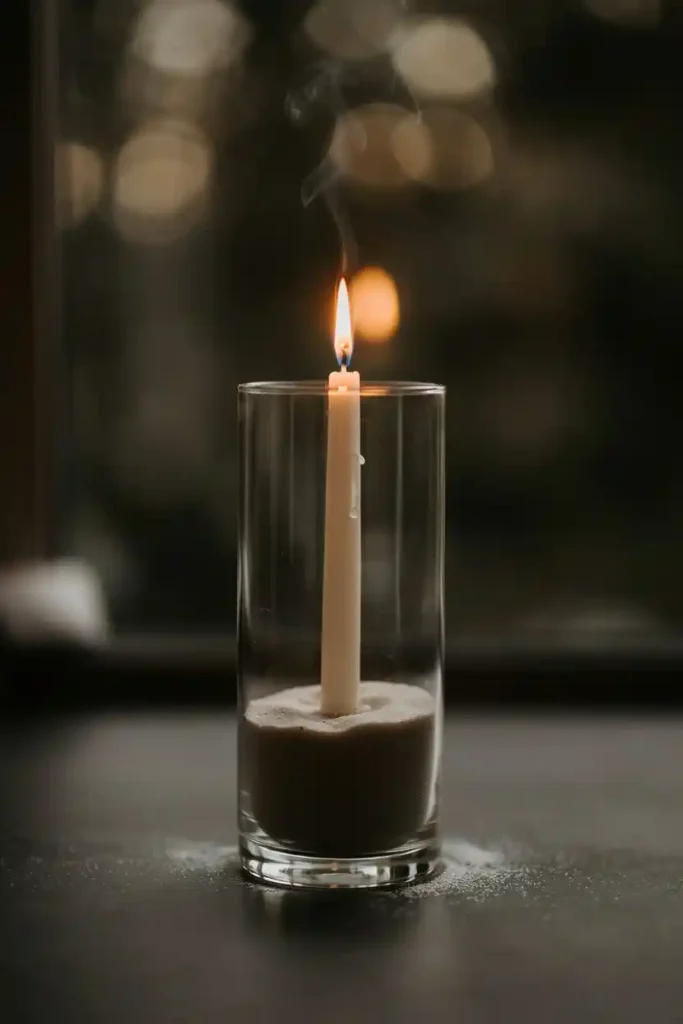 16 Upcycled Candle Jar Ideas 5 Taper Candle Holder