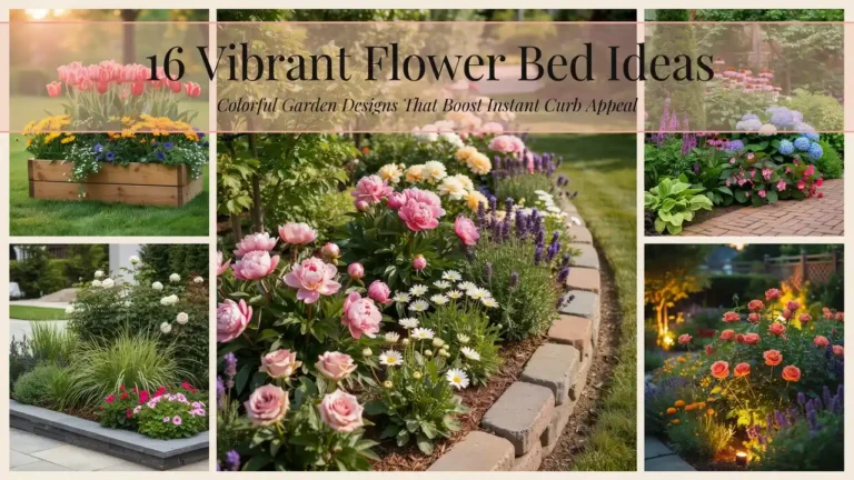 Vibrant Flower Bed Ideas with Mixed Colors